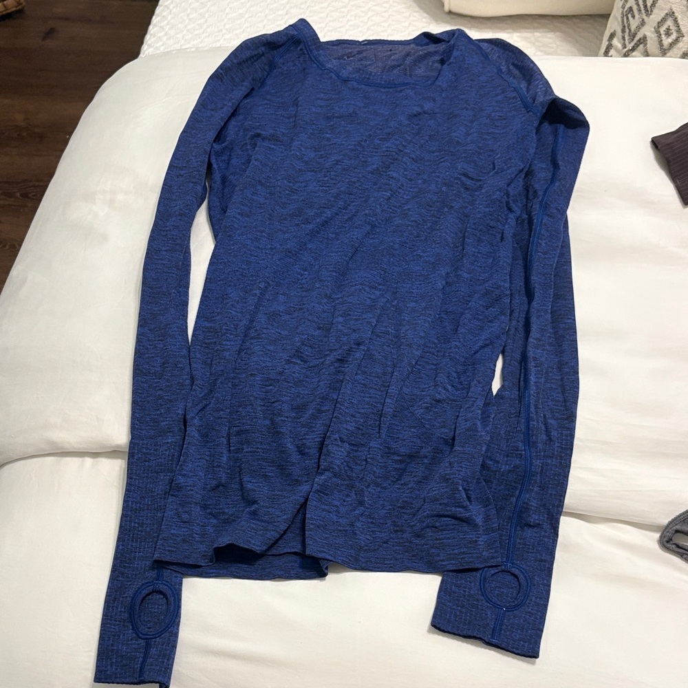 lululemon athletica Deep Blue Long Sleeve Tee